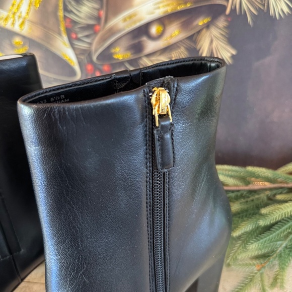 Cole Haan Chrystie Square Toe Bootie 75mm in Black Leather (Grand 360) - Picture 3 of 10